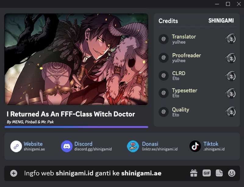 I Returned As An FFF-Class Witch Doctor Chapter 43 Gambar 1