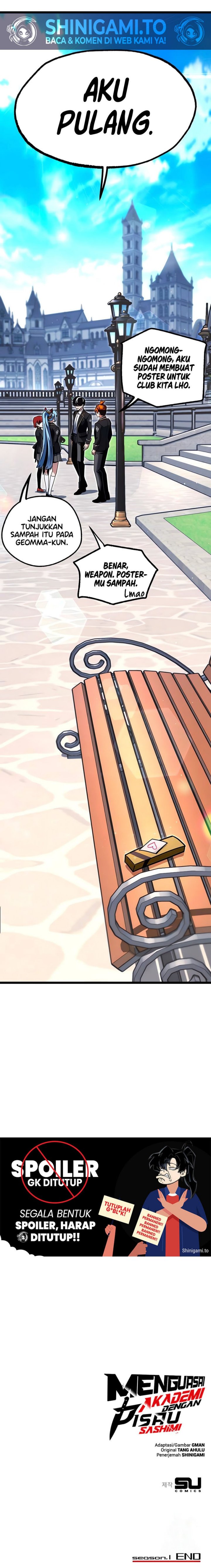 I Took over The Academy With a Single Sashimi Knife Chapter 49 S1 END Gambar 22