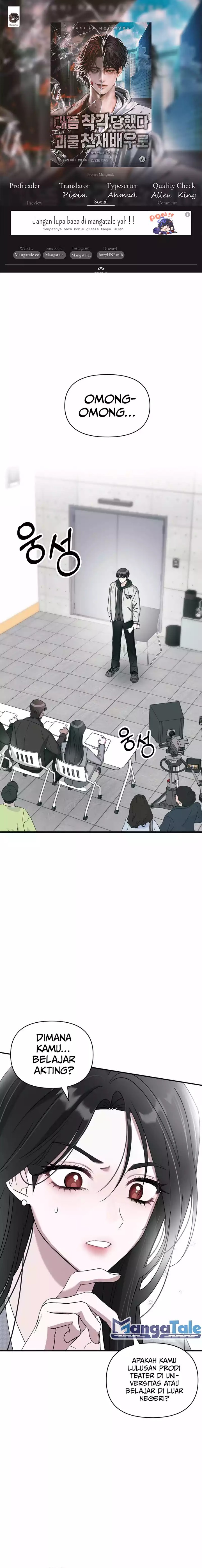 I Was Immediately Mistaken for a Monster Genius Actor Chapter 01 Gambar 1