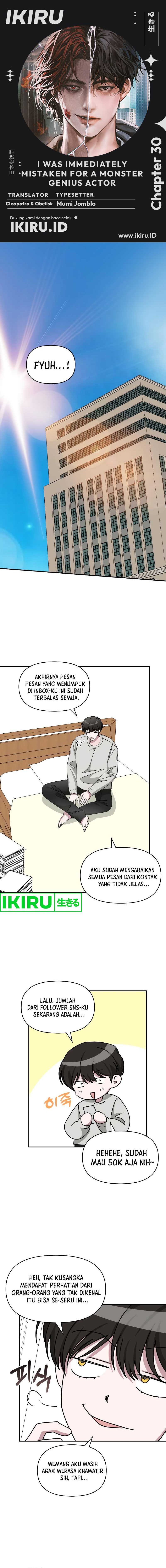 I Was Immediately Mistaken for a Monster Genius Actor Chapter 30 Gambar 1