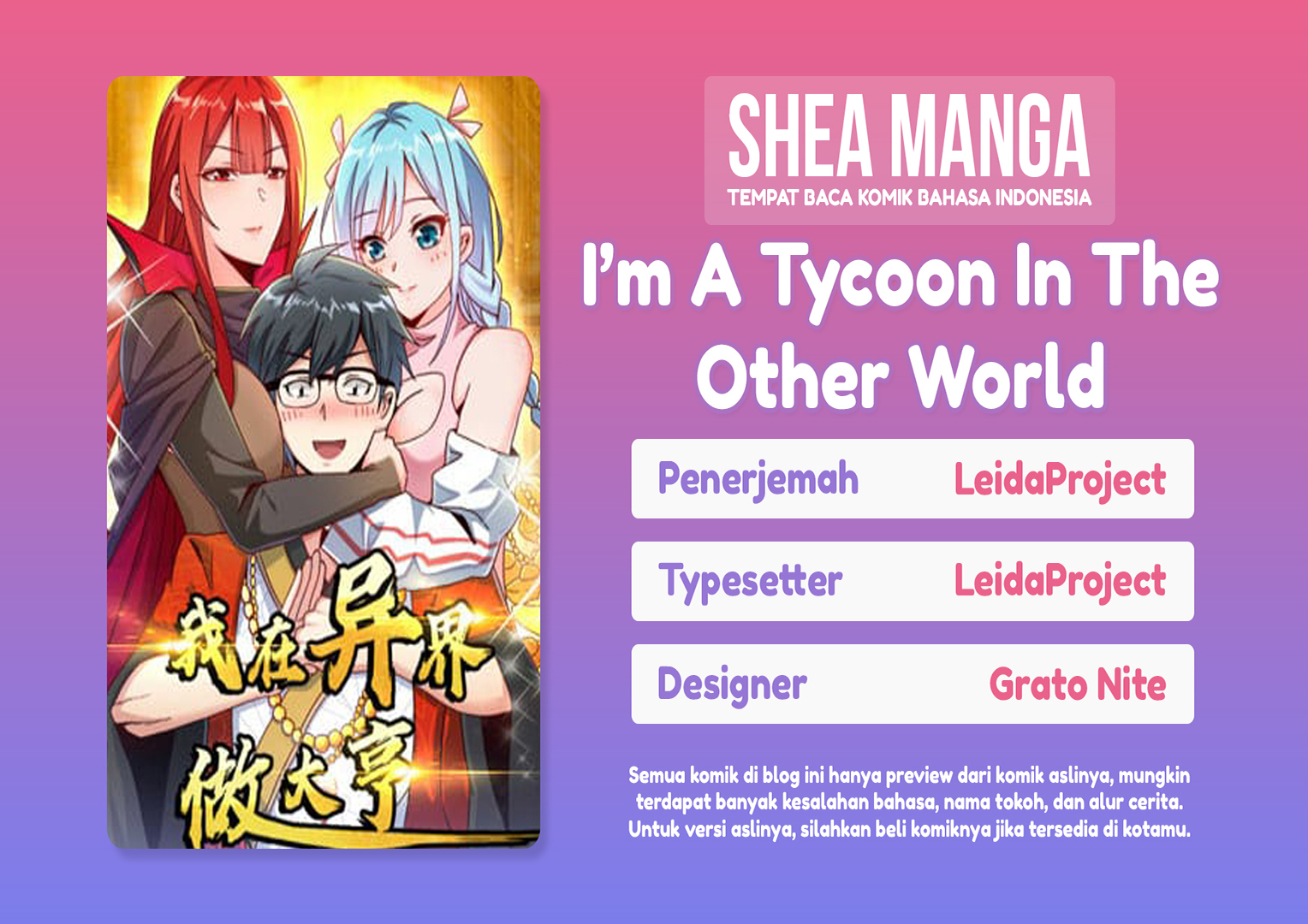 I’m A Tycoon In The Other World Chapter 00 Gambar 1