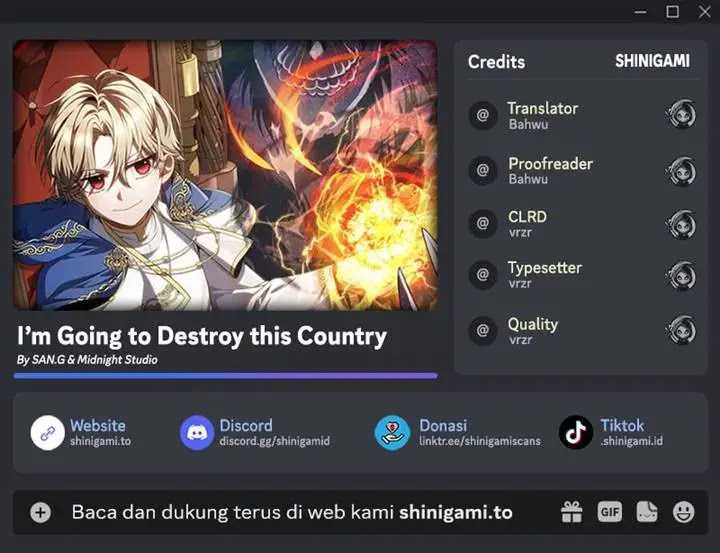 I’m Going To Destroy This Country Chapter 38 Gambar 1