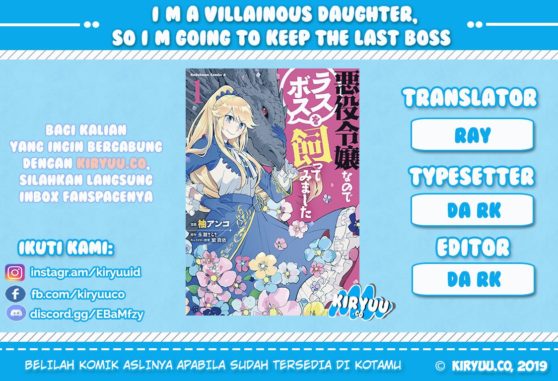 I’m a Villainous Daughter so I’m going to keep the Last Boss Chapter 02 Gambar 1