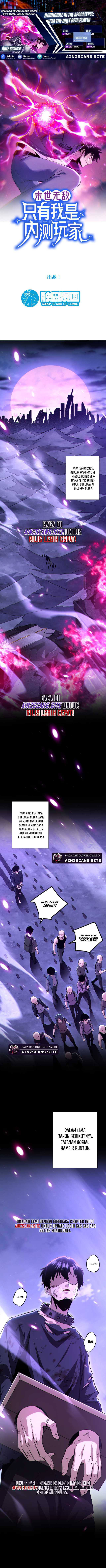 Invincible In The Apocalypse: I’m The Only Beta Player Chapter 01 Gambar 1