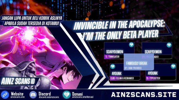 Invincible In The Apocalypse: I’m The Only Beta Player Chapter 07 Gambar 1