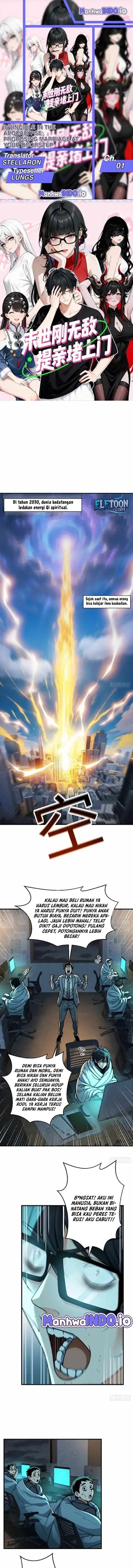 Invincible in the Apocalypse: Proposing Marriage at Your Doorstep Chapter 01 Gambar 1