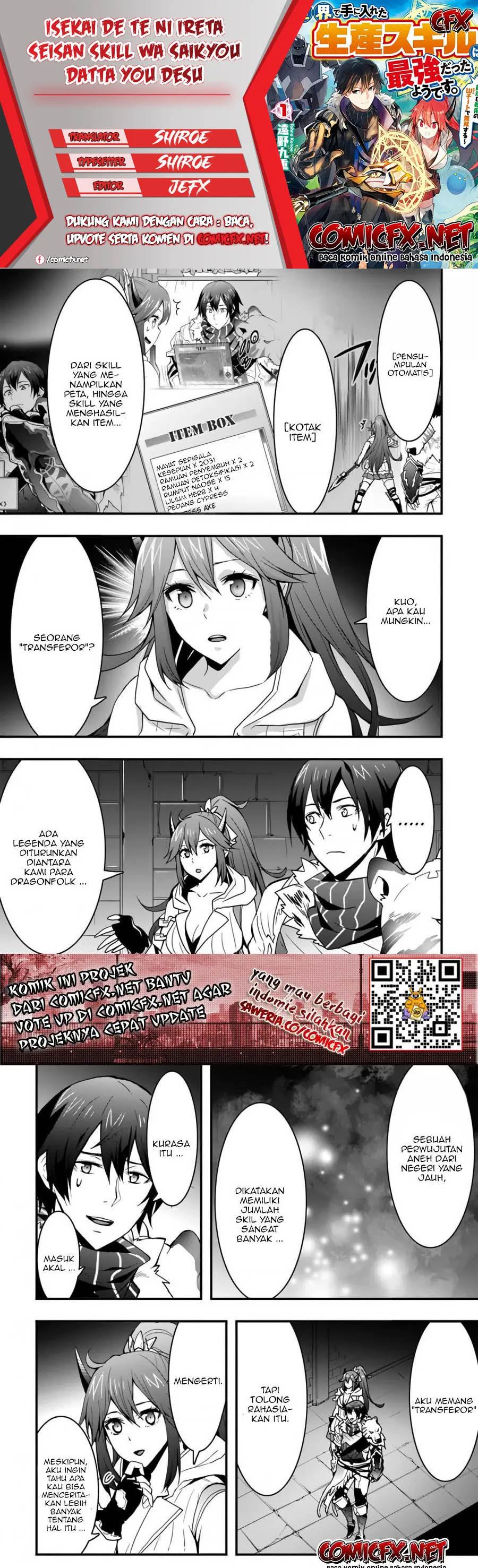 Isekai de Te ni Ireta Seisan Skill wa Saikyou datta You desu Chapter 09.1 Gambar 1