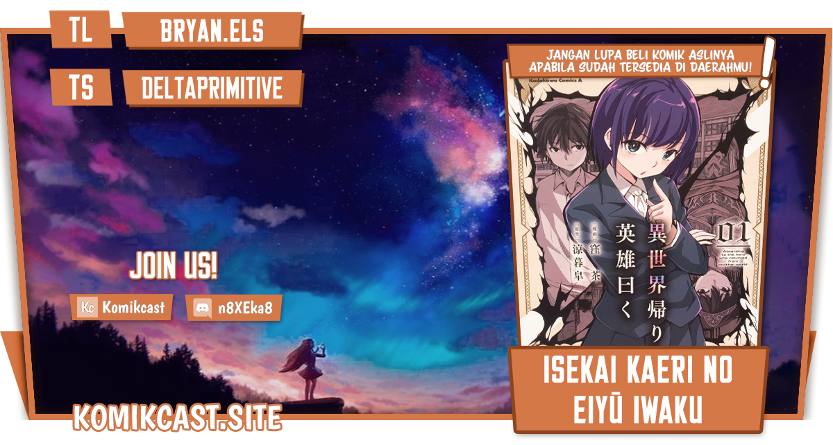 Isekai Kaeri no Eiyuu Iwaku Chapter 09.2 Gambar 1