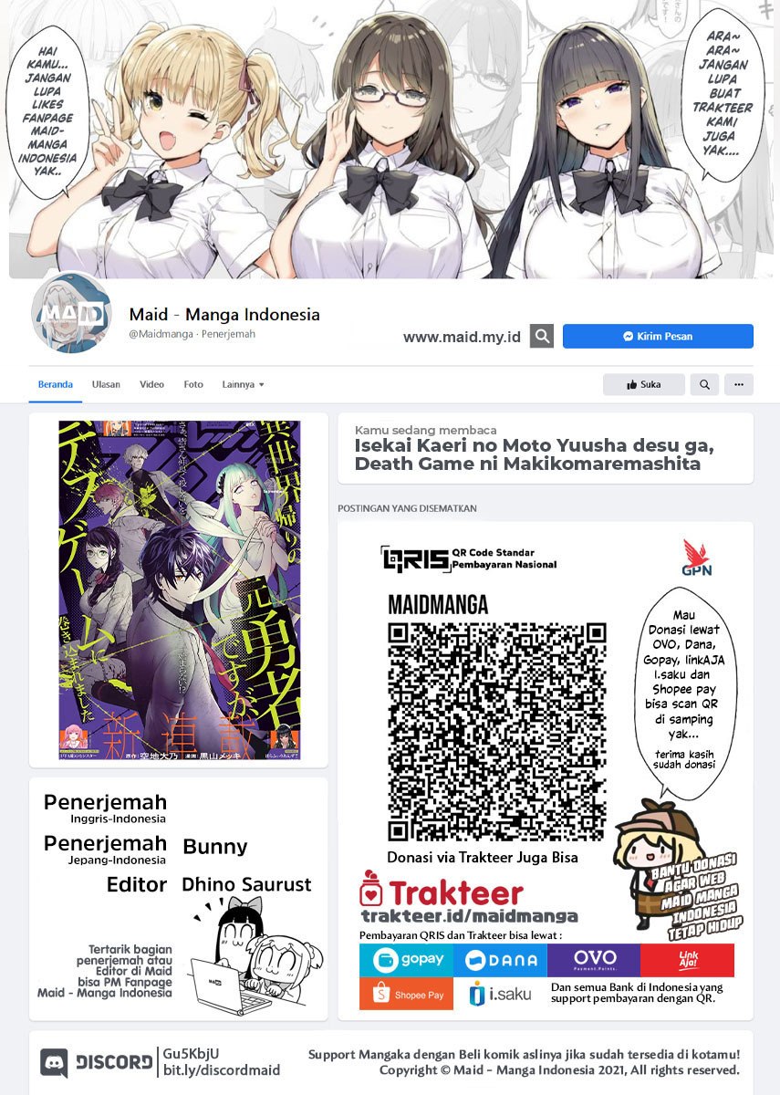 Isekai Kaeri no Moto Yuusha desu ga, Death Game ni Makikomaremashita Chapter 03 Gambar 2