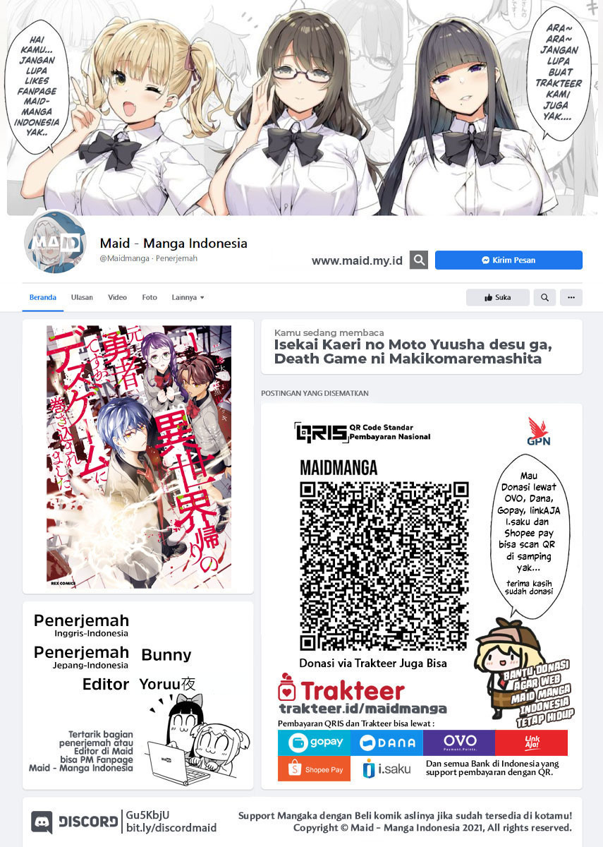 Isekai Kaeri no Moto Yuusha desu ga, Death Game ni Makikomaremashita Chapter 08 Gambar 2