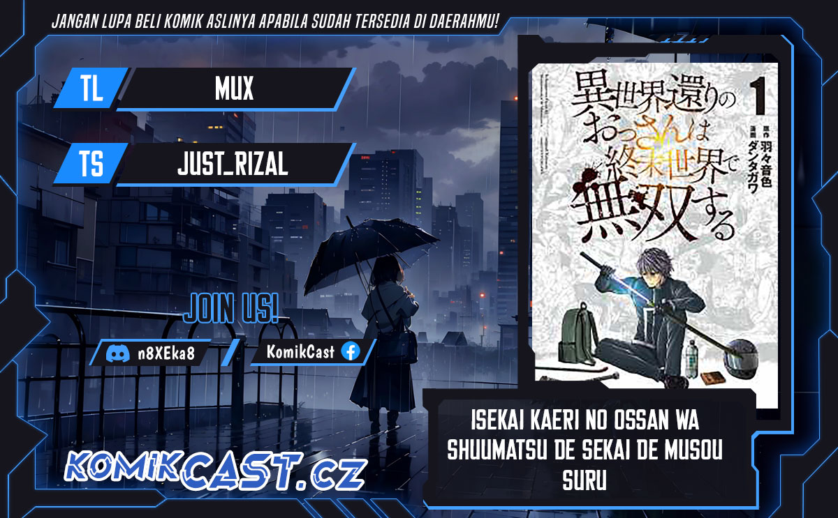 Isekai Kaeri no Ossan wa Shuumatsu de Sekai de Musou Suru Chapter 20.1 Gambar 1