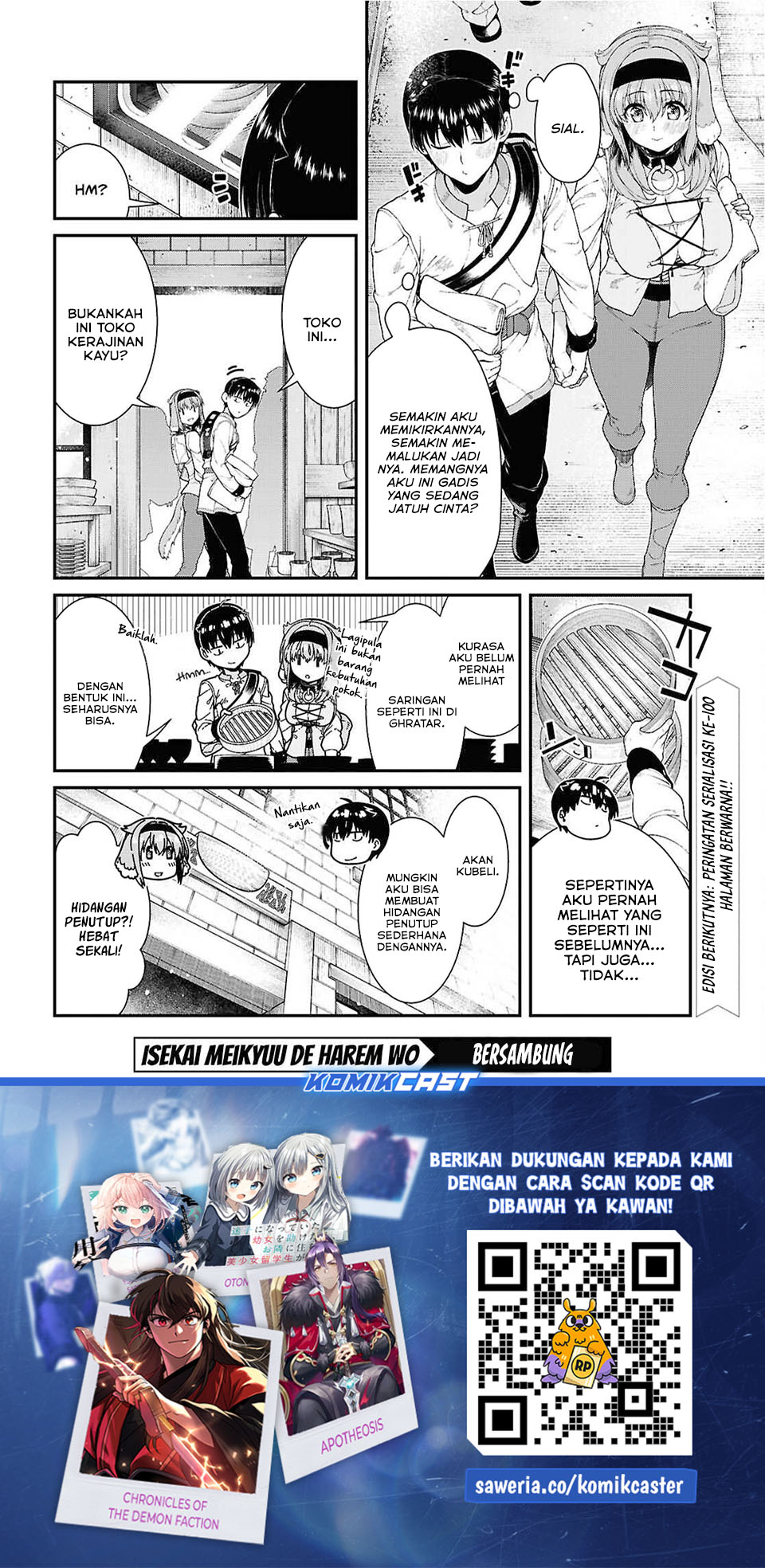 Isekai Meikyuu de Harem wo Chapter 99 Gambar 9