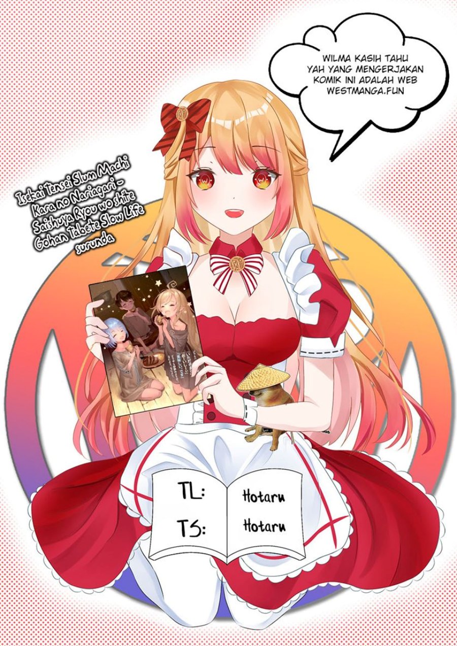 Isekai Tensei Slum Machi kara no Nariagari – Saishuya Ryou wo shite Gohan Tabete Slow Life surun da Chapter 02 Gambar 1