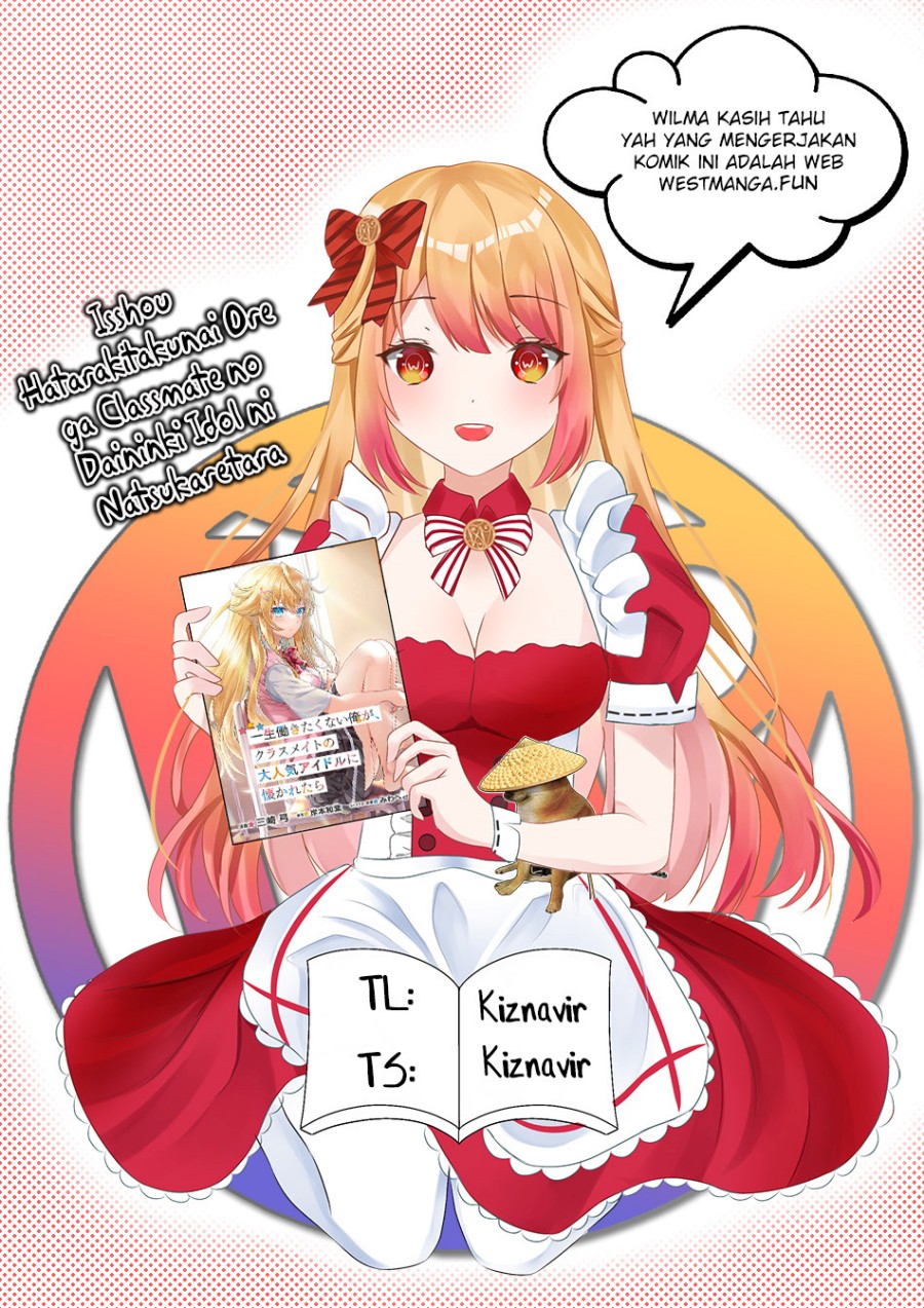 Isshou Hatarakitakunai Ore ga Classmate no Daininki Idol ni Natsukaretara Chapter 12 Gambar 3