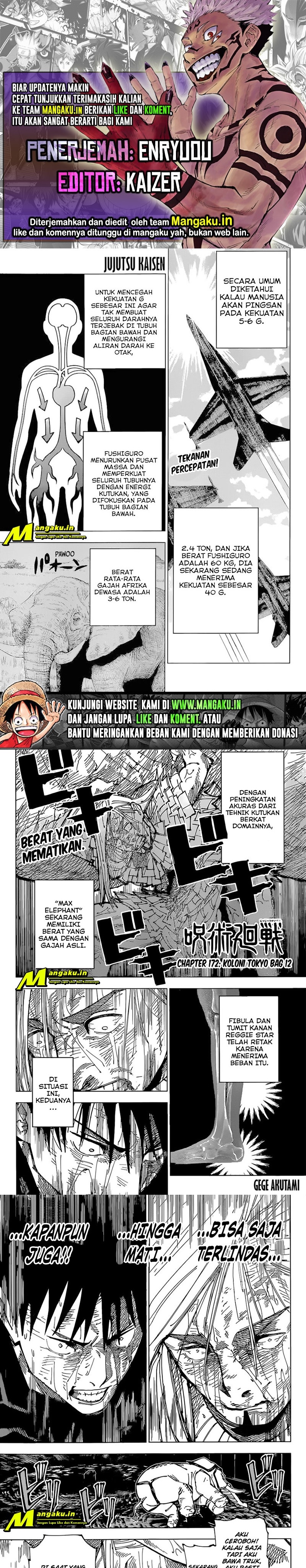 Jujutsu Kaisen Chapter 172 Gambar 1