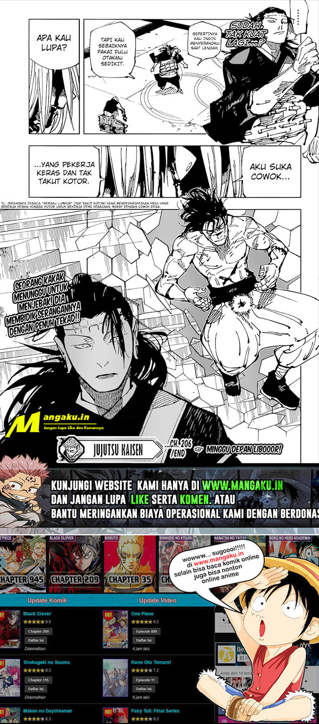 Jujutsu Kaisen Chapter 206 Gambar 6