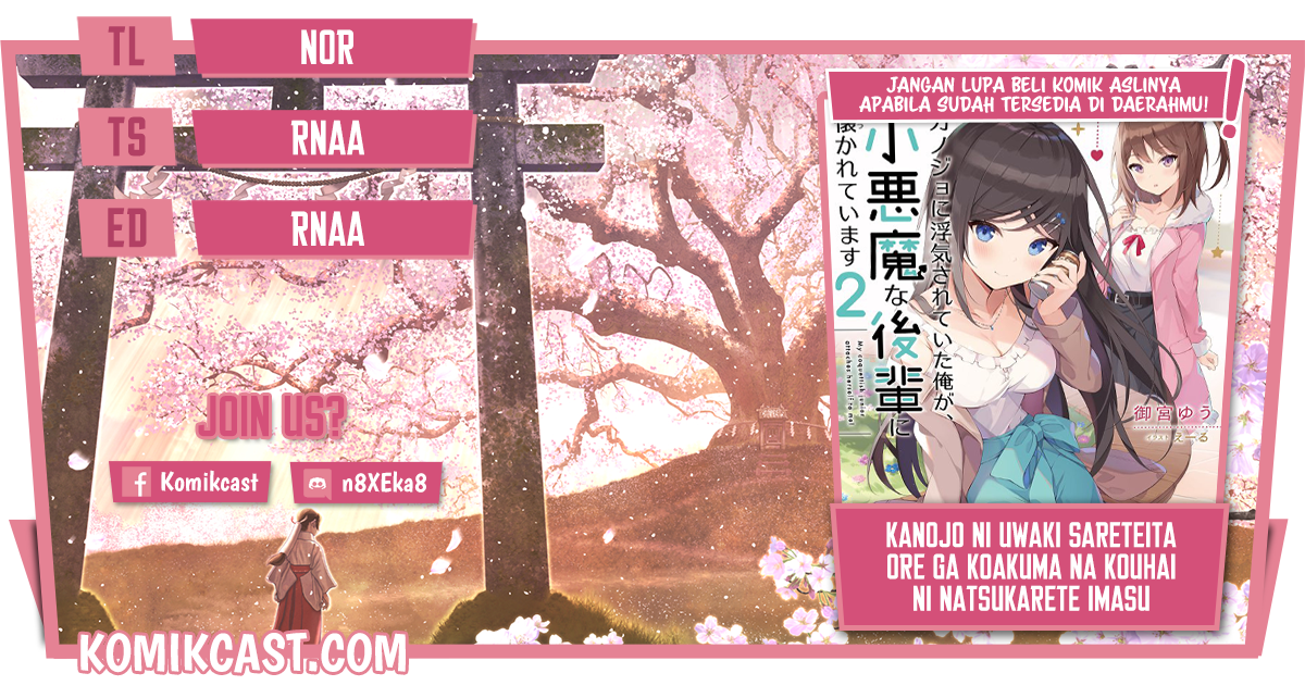 Kanojo ni Uwaki Sareteita Ore ga Koakuma na Kouhai ni Natsukarete Imasu Chapter 06 Gambar 1