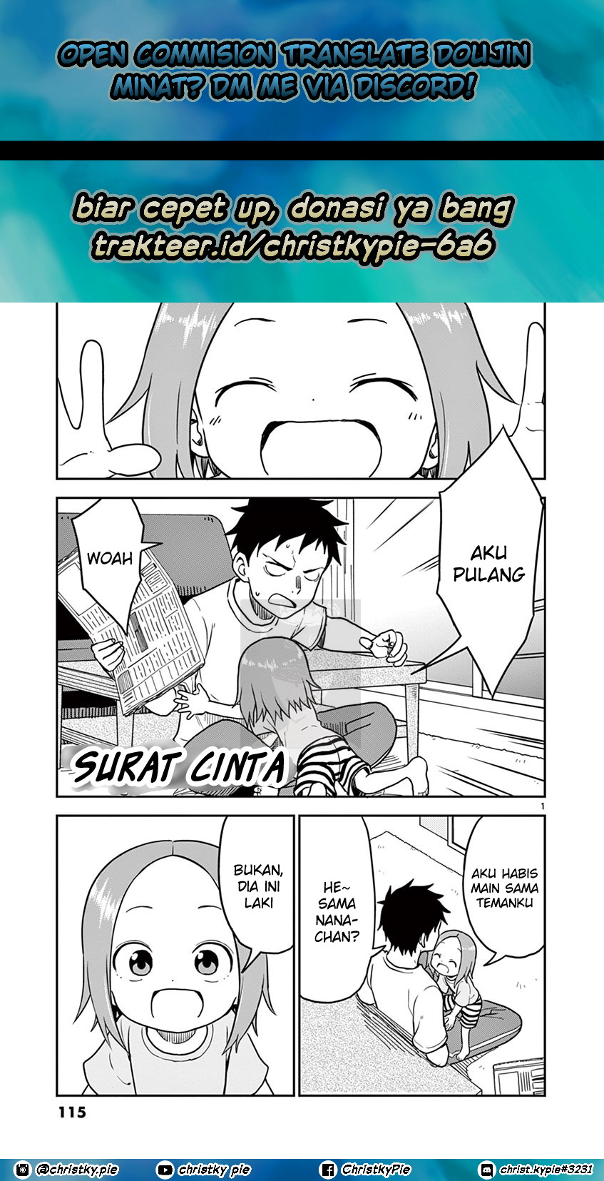 Karakai Jouzu no (Moto) Takagi-san Chapter 91 Gambar 1