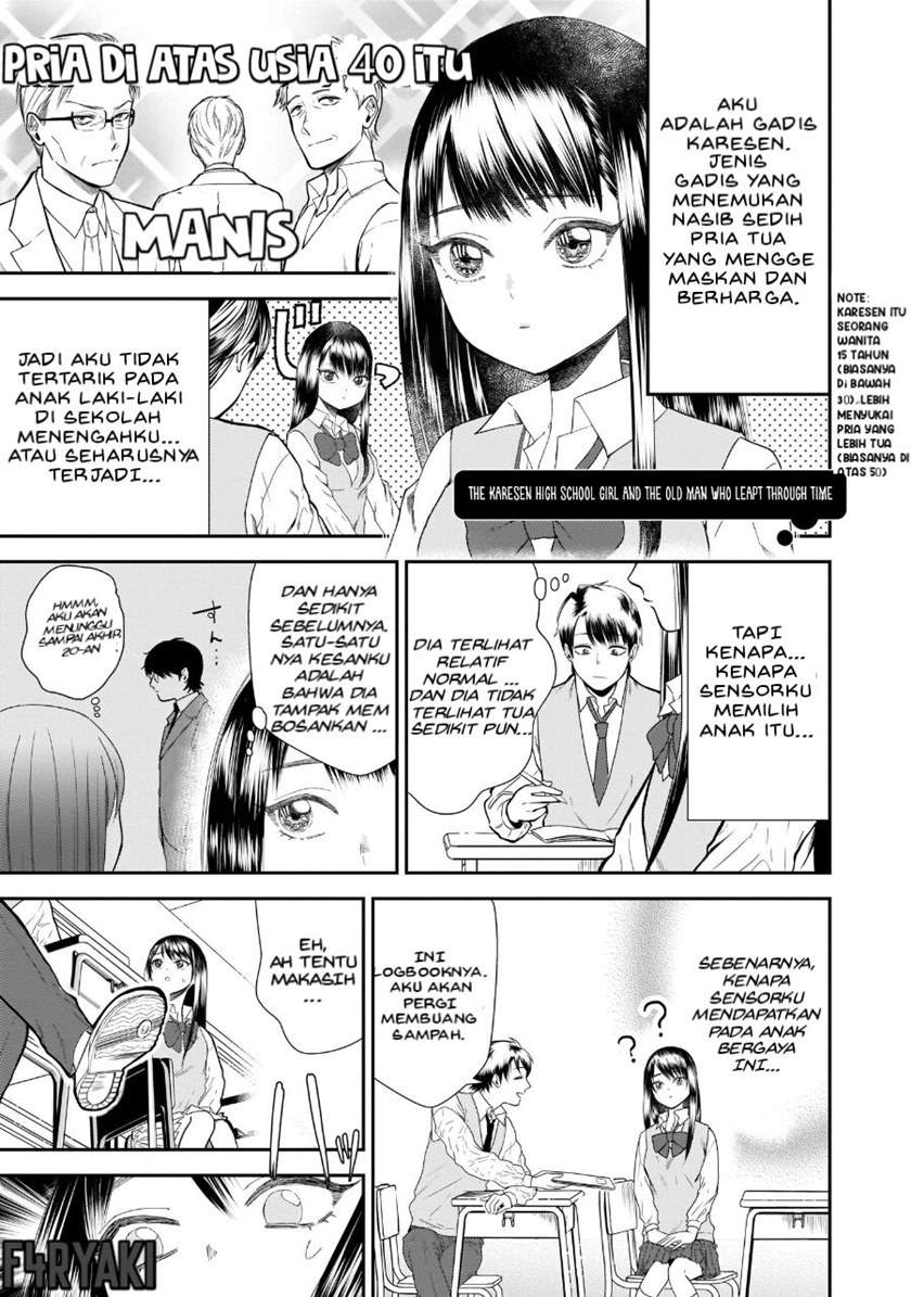 Karesen Joshikousei to Tokikake Ojisan Chapter 00.2 Gambar 1