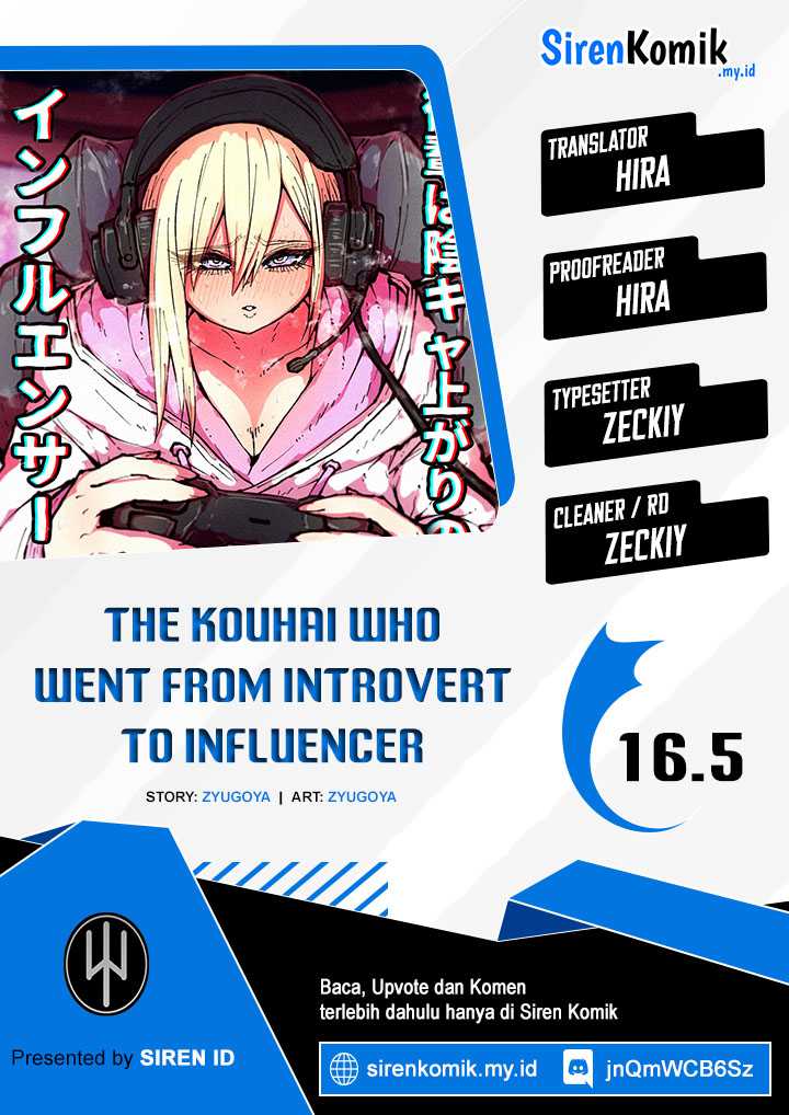 Kouhai wa Inkya Agari no Infuruensaa Chapter 16.5 Gambar 1
