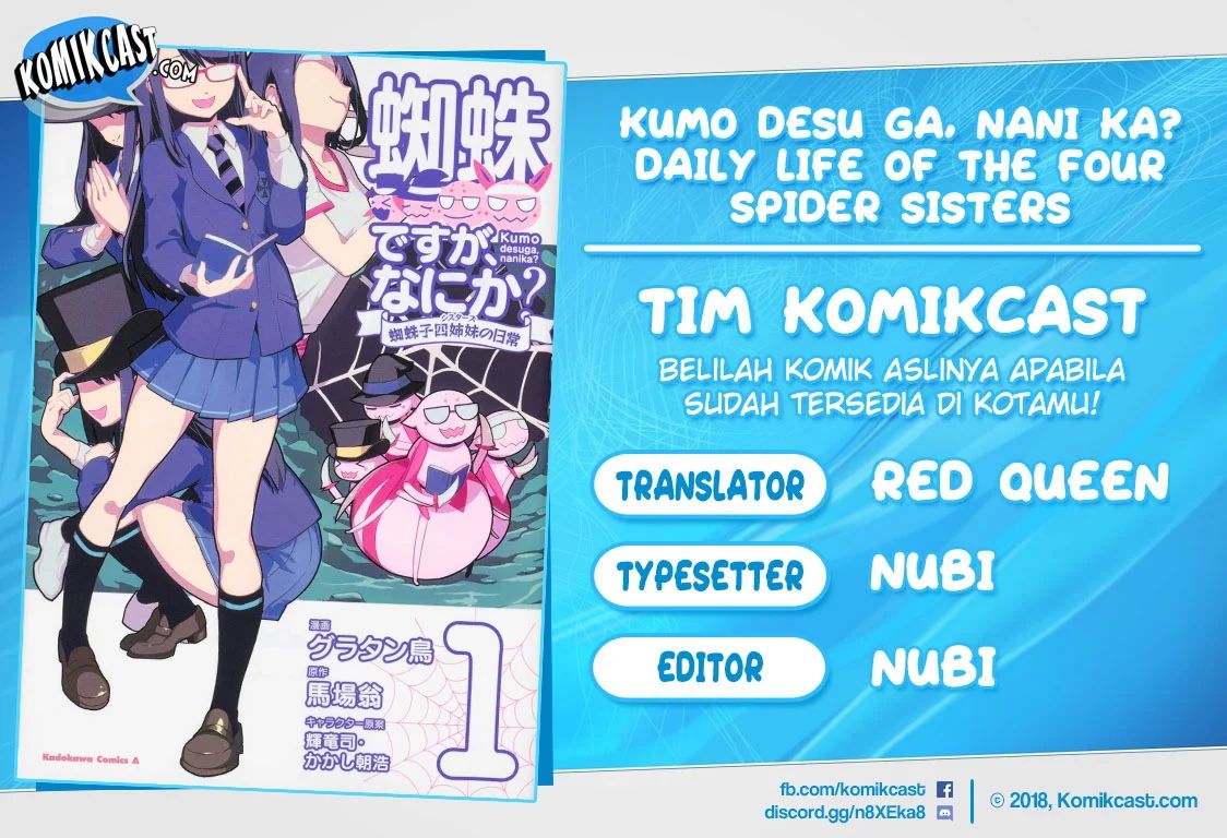 Kumo Desu ga, Nani ka? Daily Life of the Four Spider Sisters Chapter 28 Gambar 1