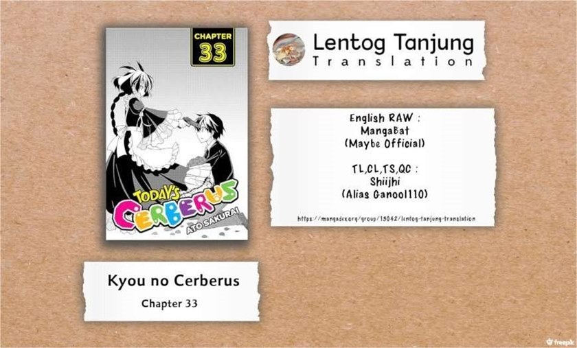 Kyou no Cerberus Chapter 33 Gambar 1