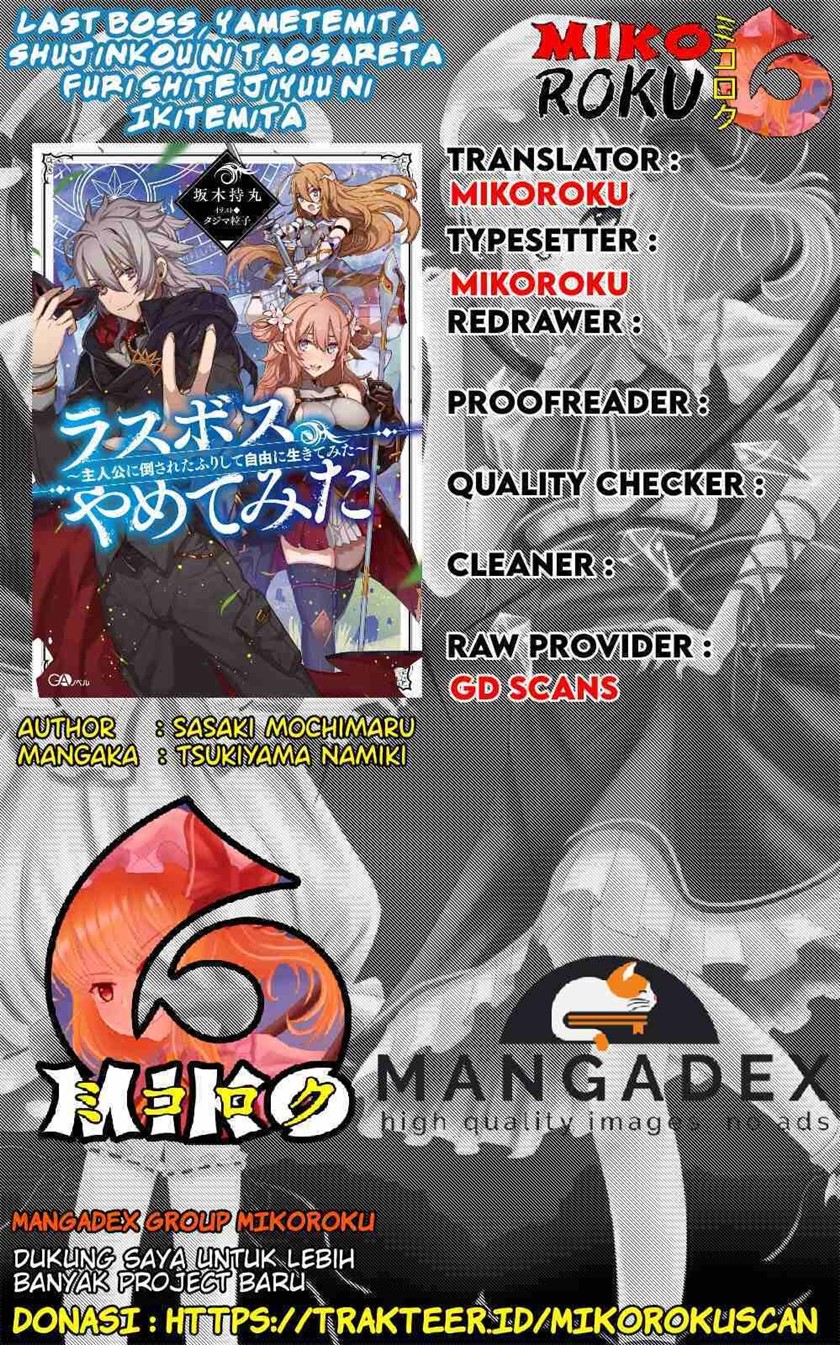 Last Boss, Yamete Mita – Shujinkou ni Taosareta Furi Shite Jiyuu ni Ikite Mita Chapter 01.3 Gambar 1