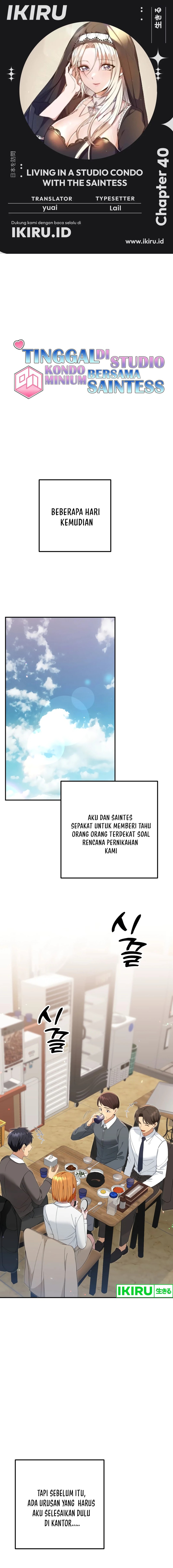 Living in a Studio Condo With the Saintess Chapter 40 Gambar 1