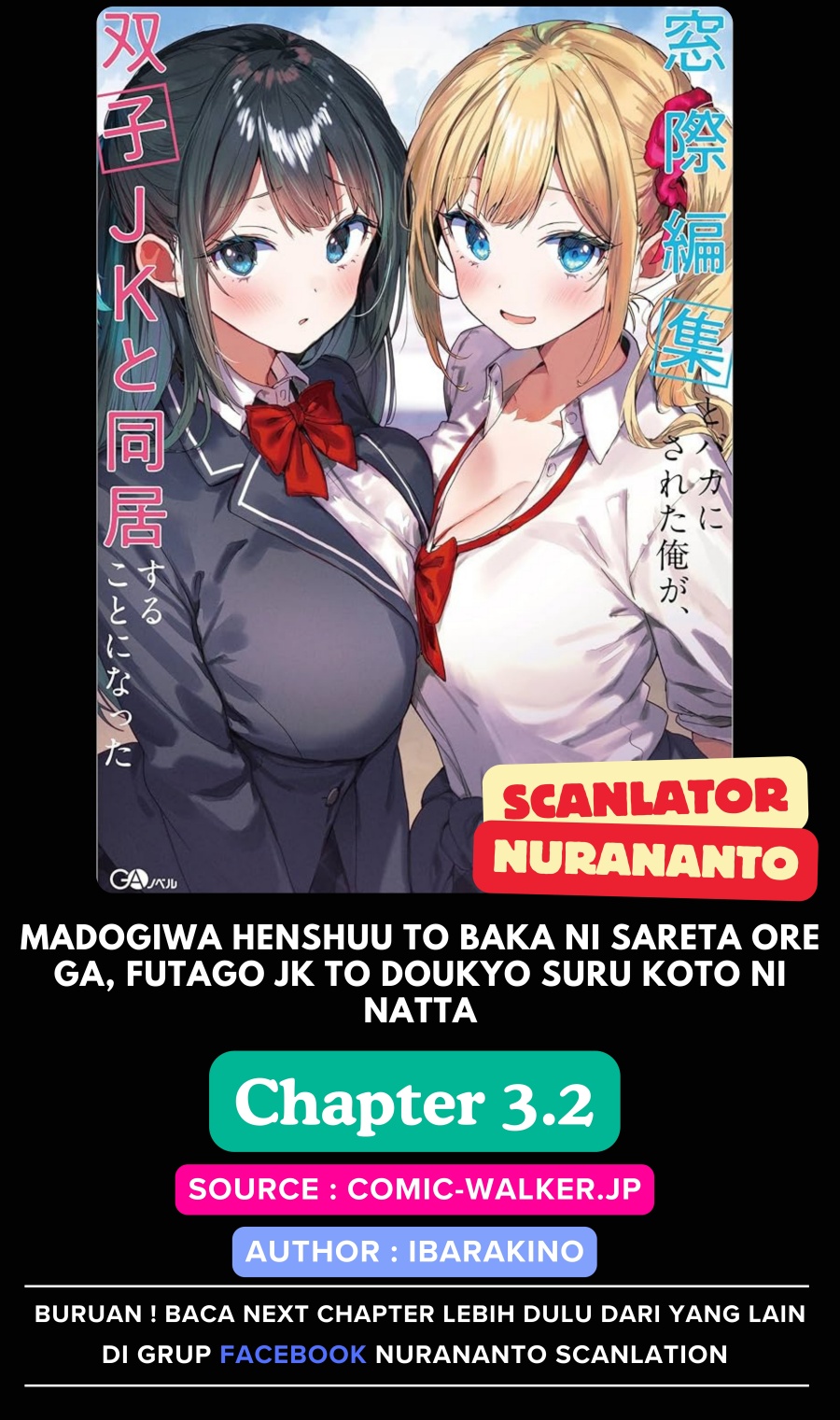 Madogiwa henshuu to baka ni sareta ore ga, futago JK to doukyo suru koto ni natta Chapter 03.2 Gambar 1