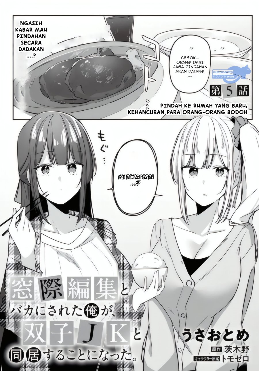 Madogiwa henshuu to baka ni sareta ore ga, futago JK to doukyo suru koto ni natta Chapter 05.1 Gambar 2