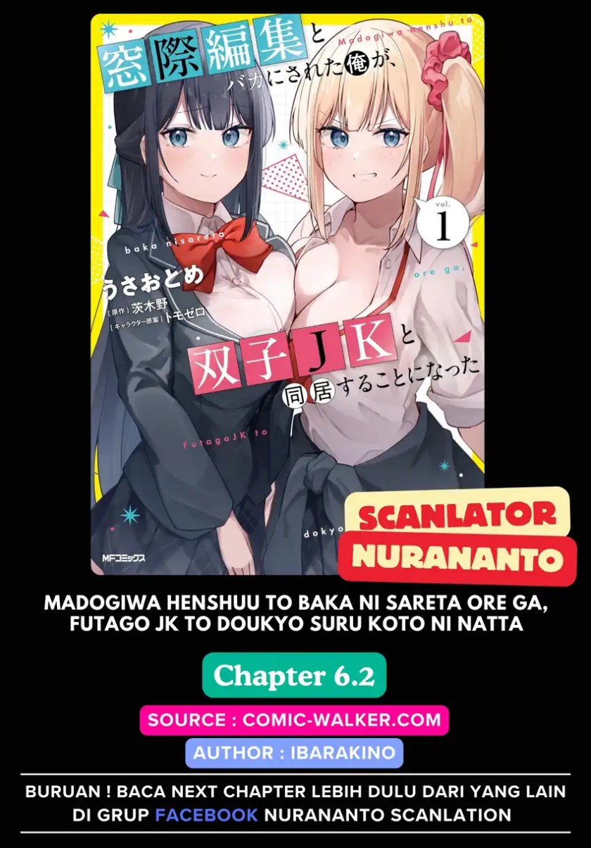 Madogiwa henshuu to baka ni sareta ore ga, futago JK to doukyo suru koto ni natta Chapter 06.2 Gambar 1