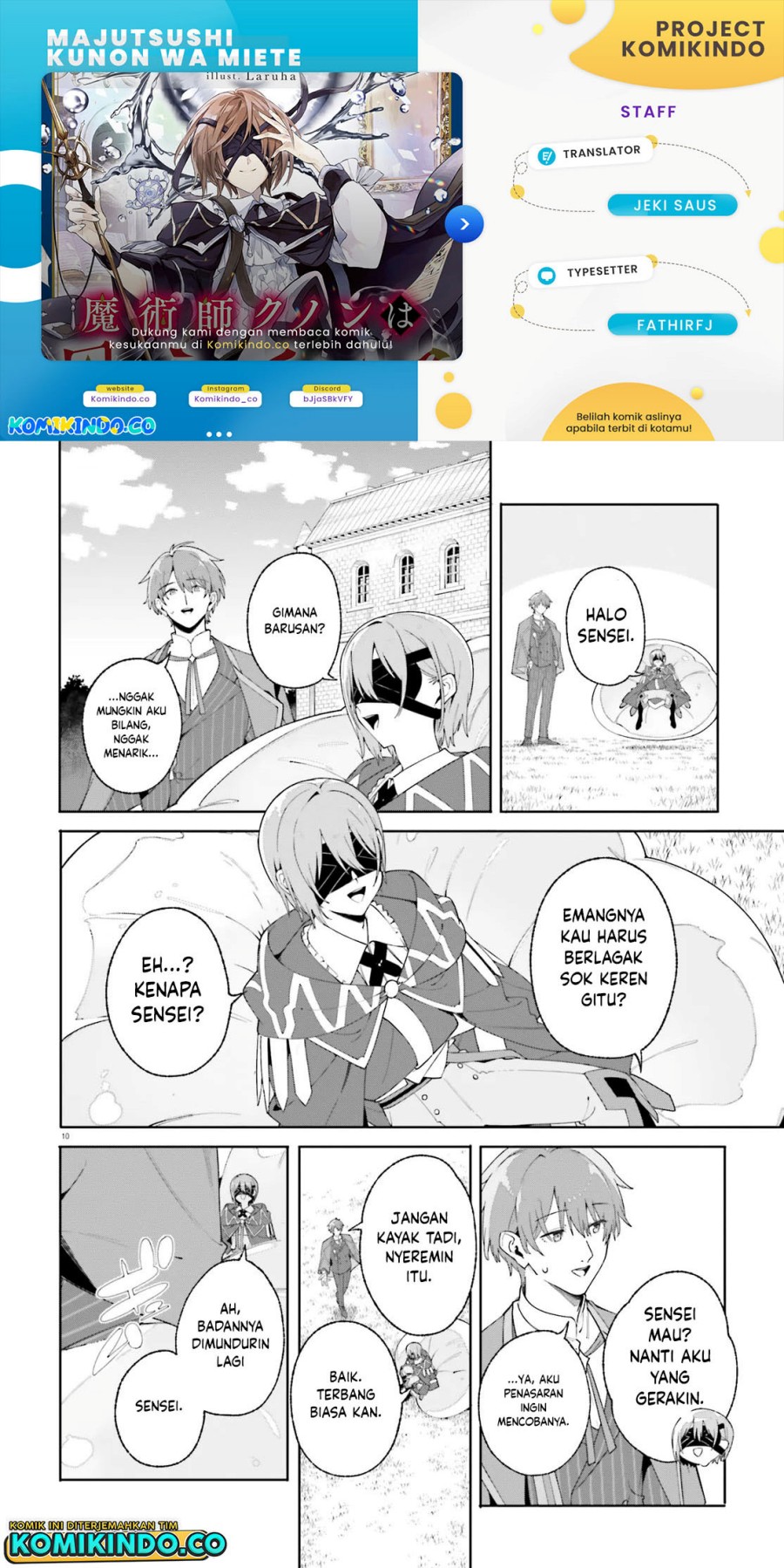 Majutsushi Kunon wa Miete Iru Chapter 27.2 Gambar 1