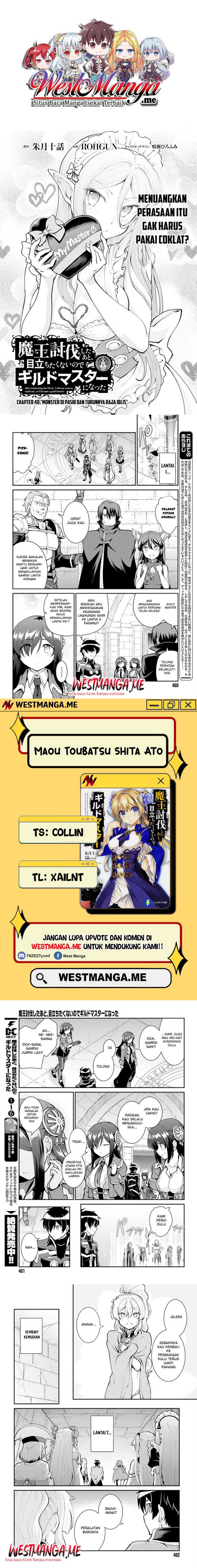 Maou Toubatsu Shita Ato, Medachitakunai node Guild Master ni Natta Chapter 40 Gambar 1