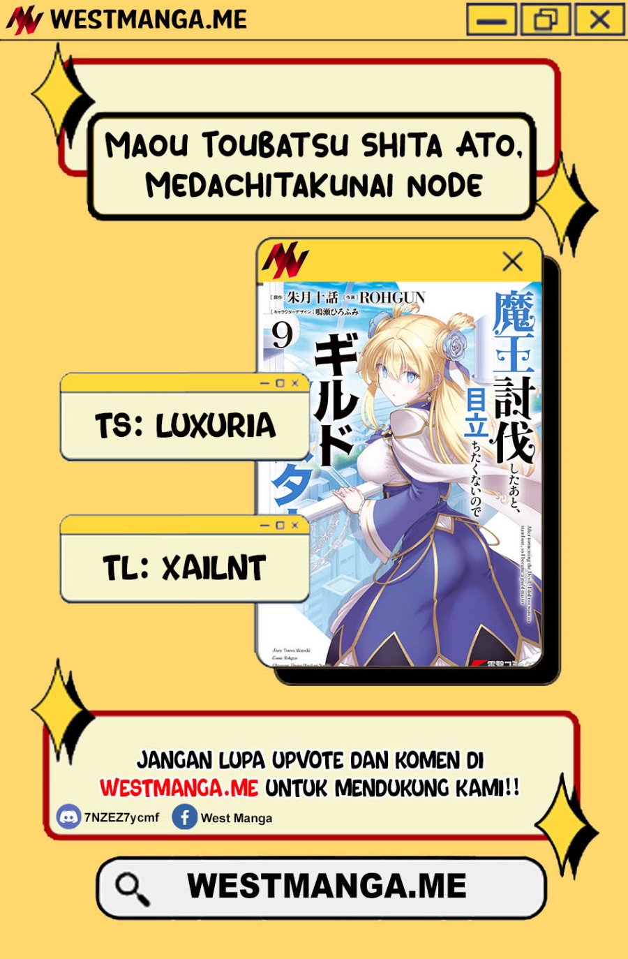 Maou Toubatsu Shita Ato, Medachitakunai node Guild Master ni Natta Chapter 44 Gambar 1