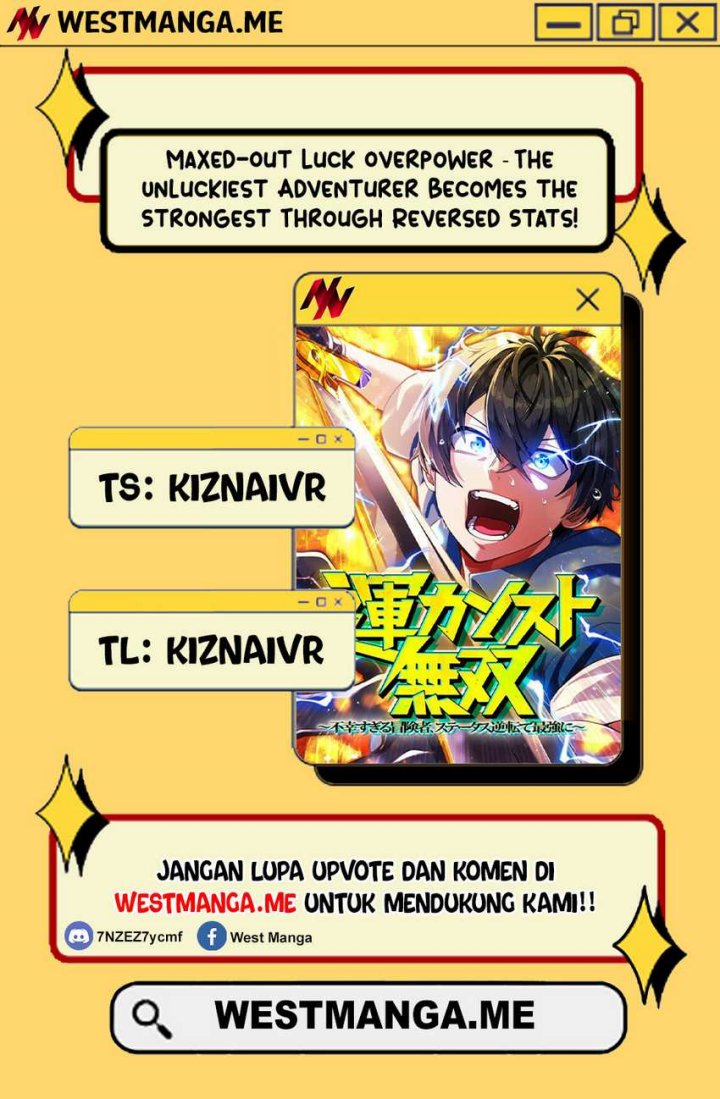 Maxed-Out Luck Overpower — The Unluckiest Adventurer Becomes the Strongest Through Reversed Stats! Chapter 08 Gambar 1