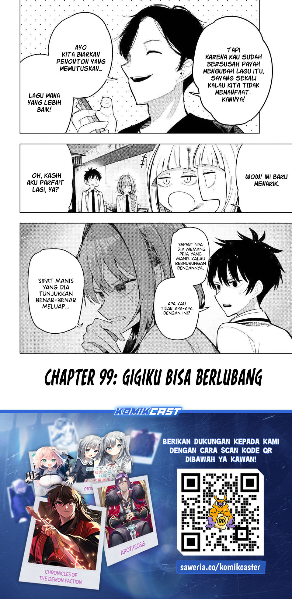 Mayonaka Heart Tune Chapter 99 Gambar 17