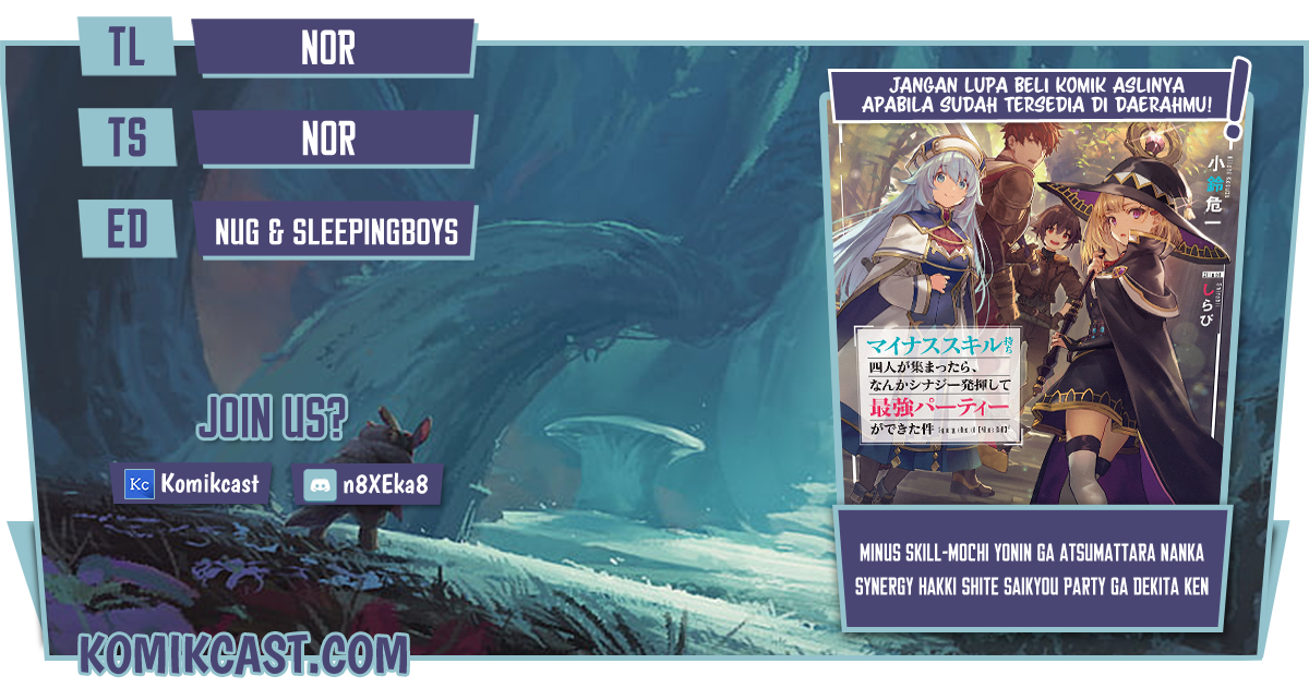 Minus Skill-mochi Yonin ga Atsumattara, Nanka Synergy Hakki Shite Saikyou Party ga Dekita Ken Chapter 01 Full Gambar 1