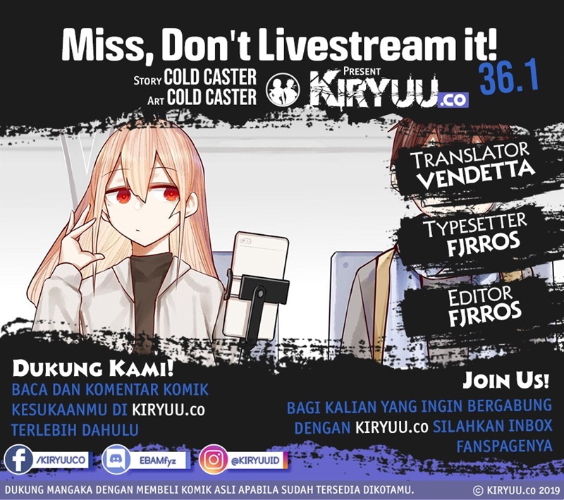 Miss, don’t livestream it! Chapter 36.1 Gambar 1