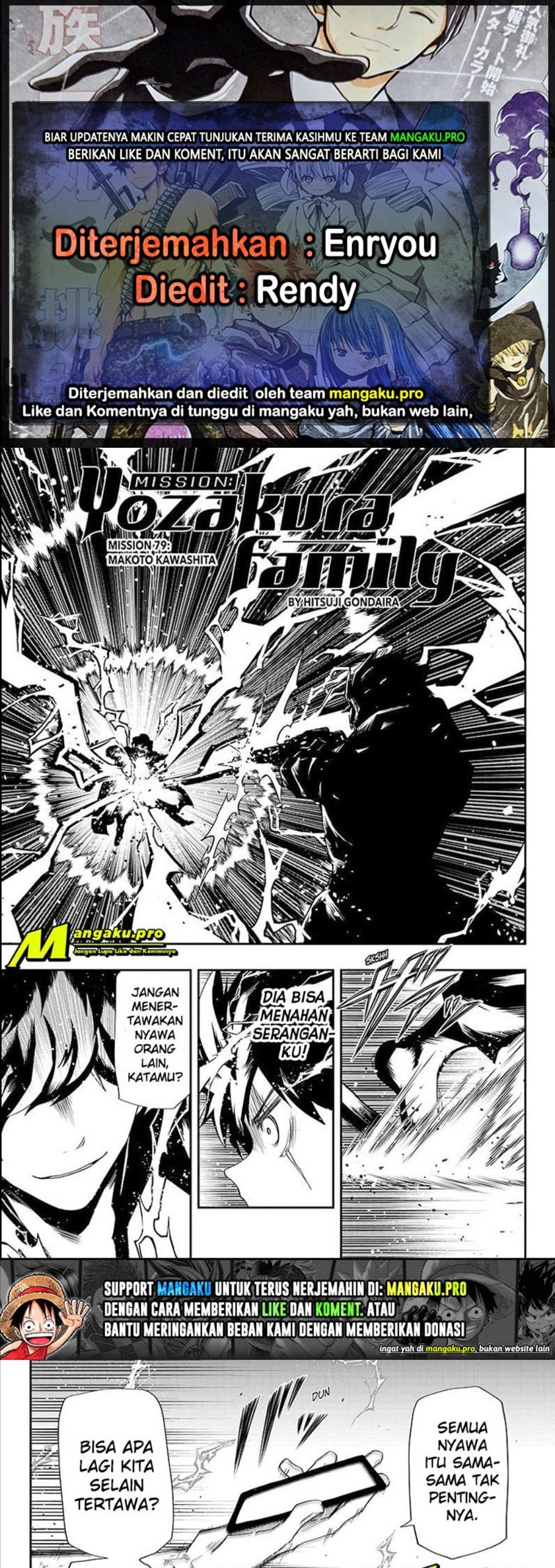 Mission: Yozakura Family Chapter 79 Gambar 1