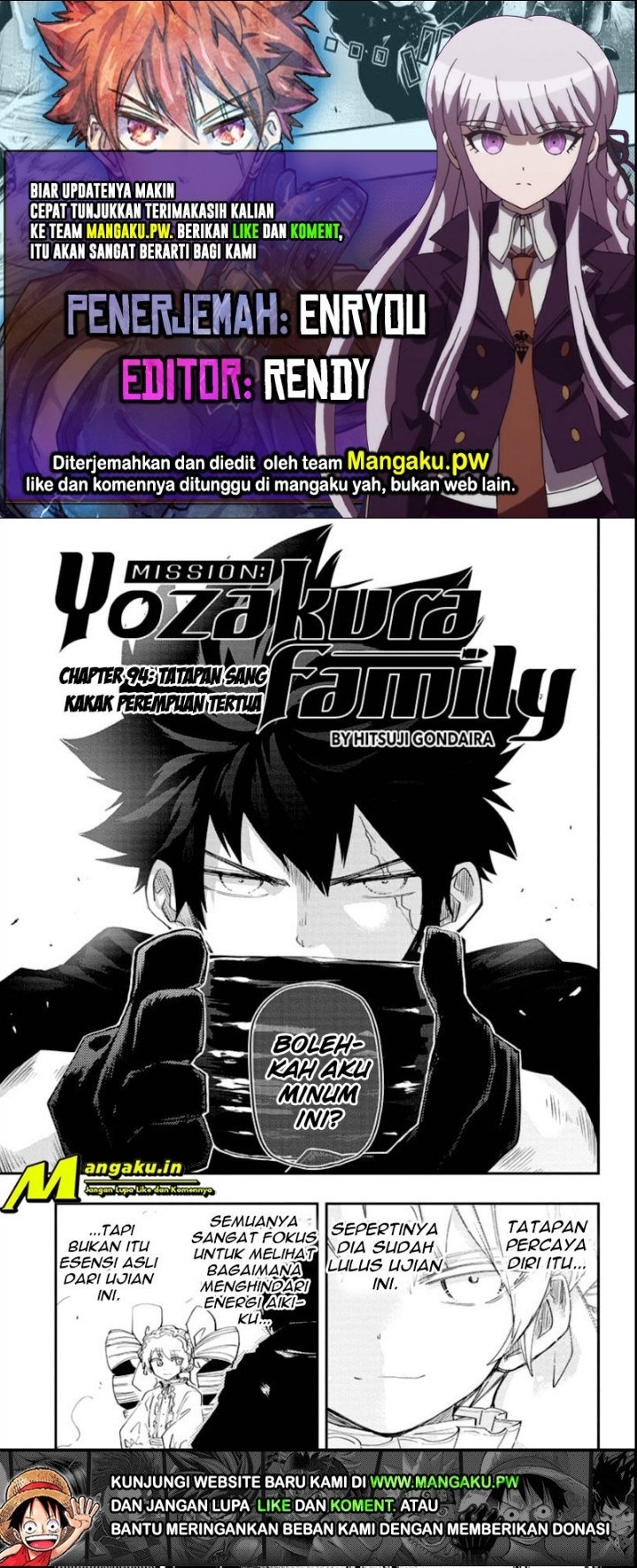 Mission: Yozakura Family Chapter 94 Gambar 1