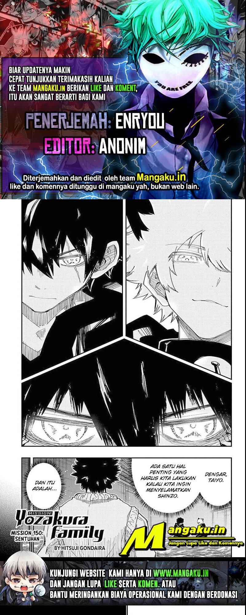 Mission: Yozakura Family Chapter 150 Gambar 1