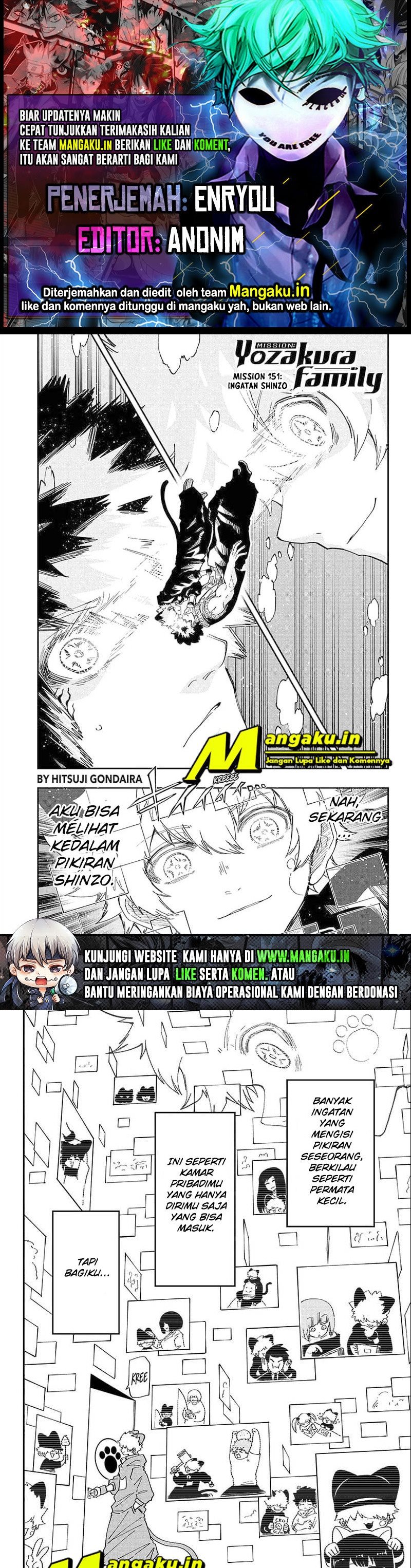Mission: Yozakura Family Chapter 151 Gambar 1
