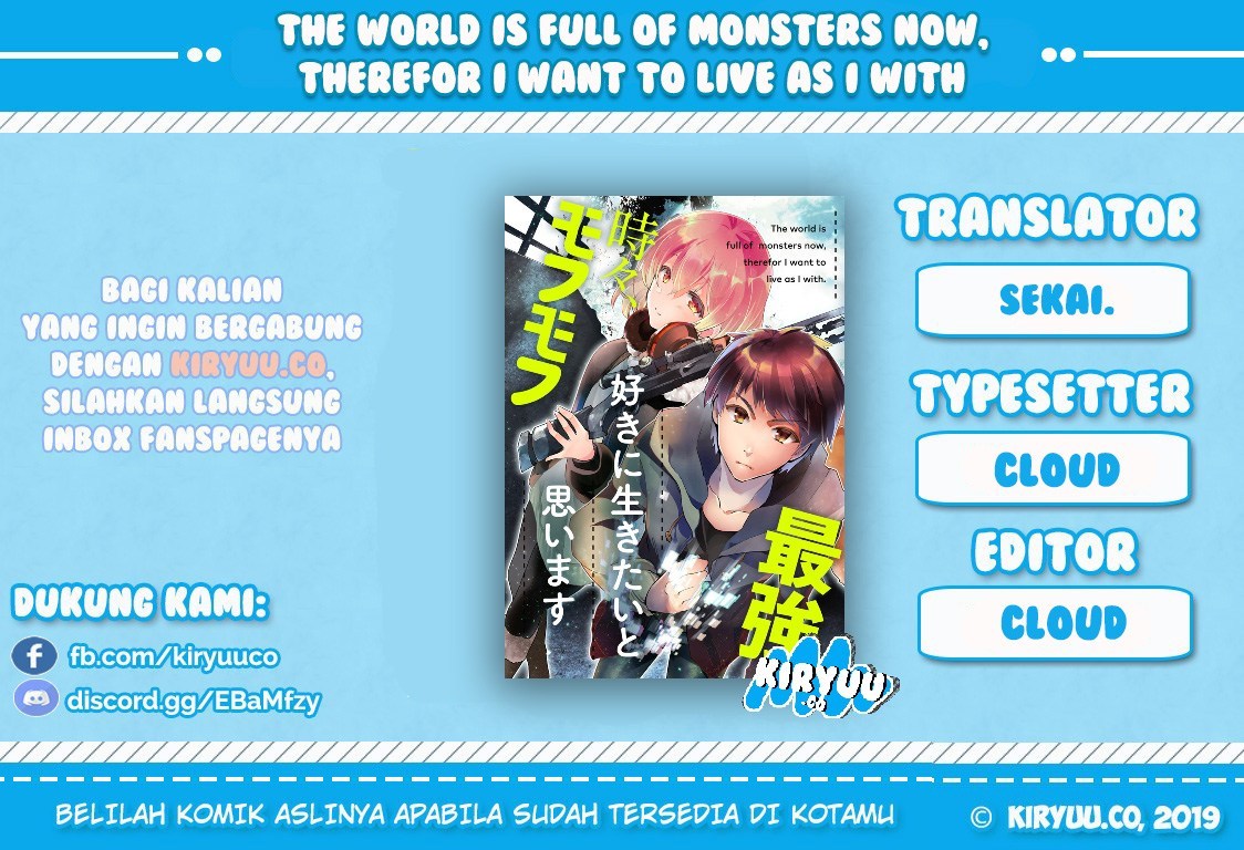 Monster ga Afureru Sekai ni Natta Node, Suki ni Ikitai to Omoimasu (The World Is Full of Monsters Now, Therefore I Want to Live as I Wish) Chapter 01 Gambar 1