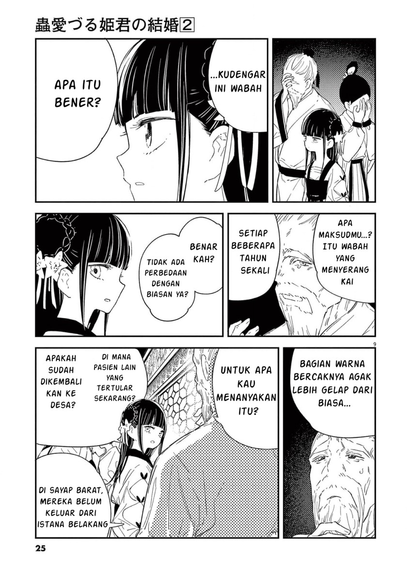 Mushi Mezuru Himegimi no Kekkon Chapter 08 Gambar 9