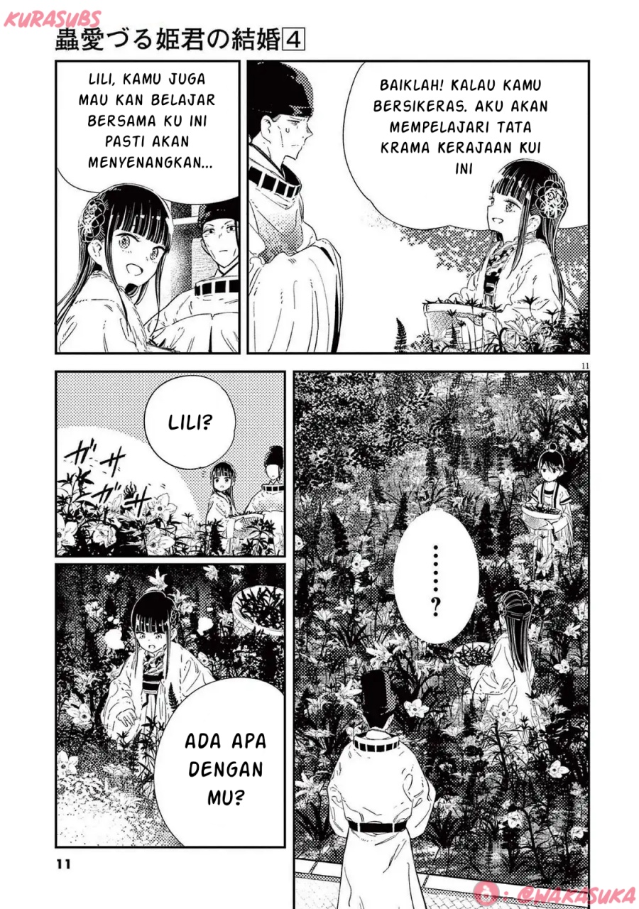 Mushi Mezuru Himegimi no Kekkon Chapter 24 Gambar 11