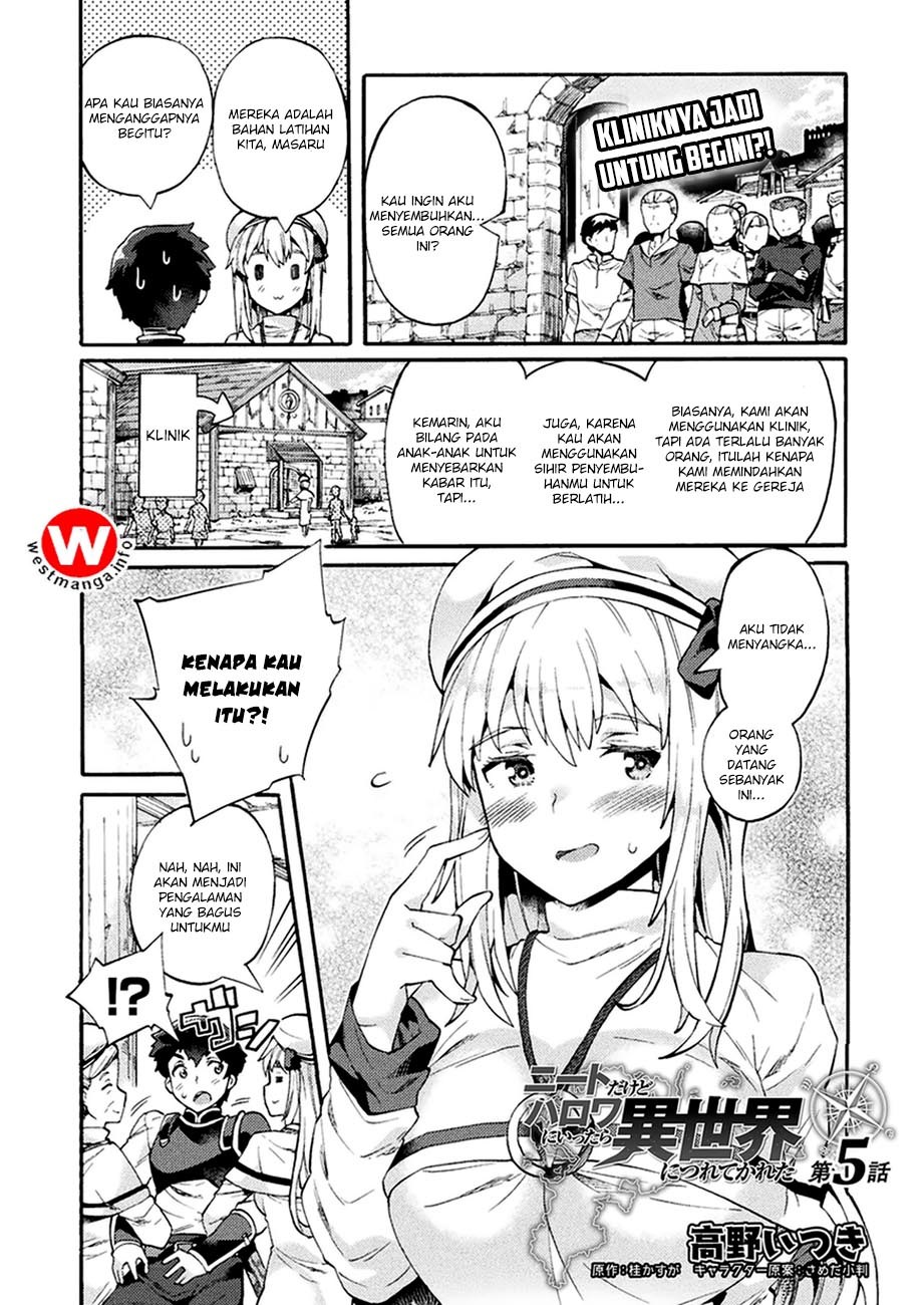 NEET dakedo Hello Work ni Ittara Isekai ni Tsuretekareta Chapter 05 Gambar 1