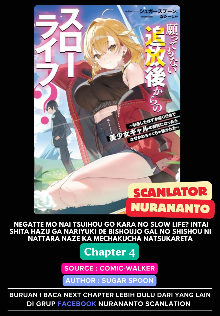 Negatte mo Nai Tsuihou Go kara no Slow Life? Intai Shita Hazu ga Nariyuki de Bishoujo Gal no Shishou ni Nattara Naze ka Mechakucha Natsukareta Chapter 04 Gambar 1