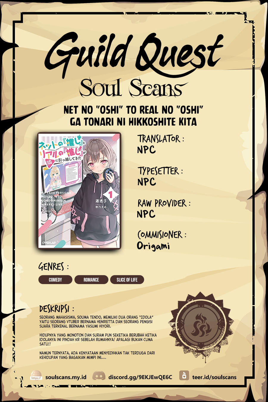 Net no Oshi to Real no Oshi ga Tonari ni Hikkoshite Kita Chapter 08 Gambar 1