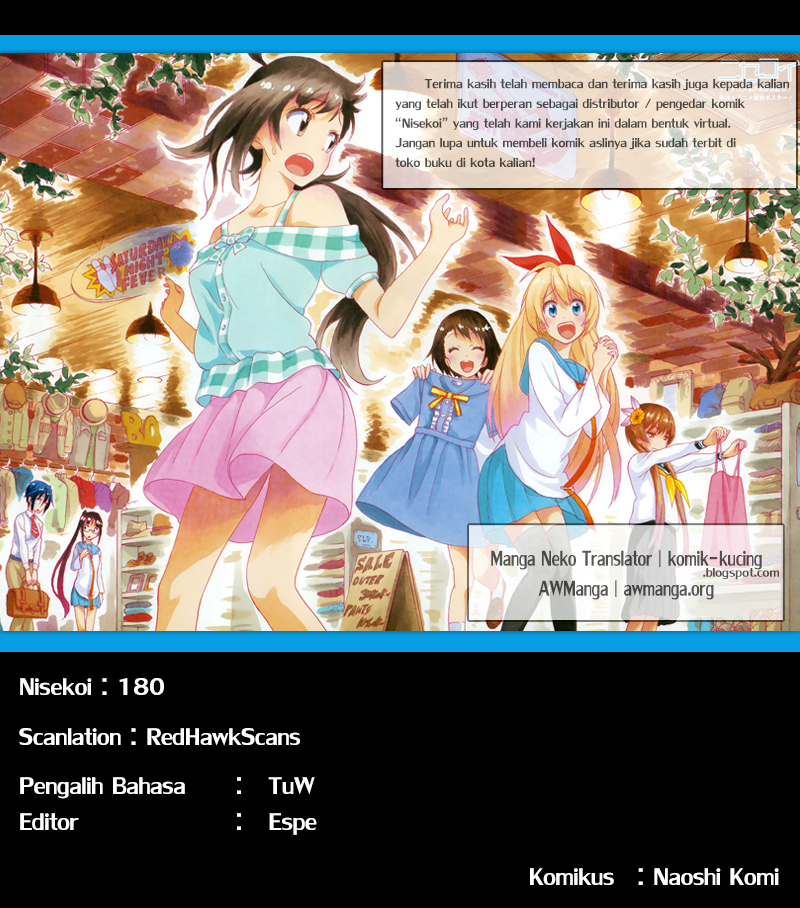 Nisekoi Chapter 180 Gambar 20