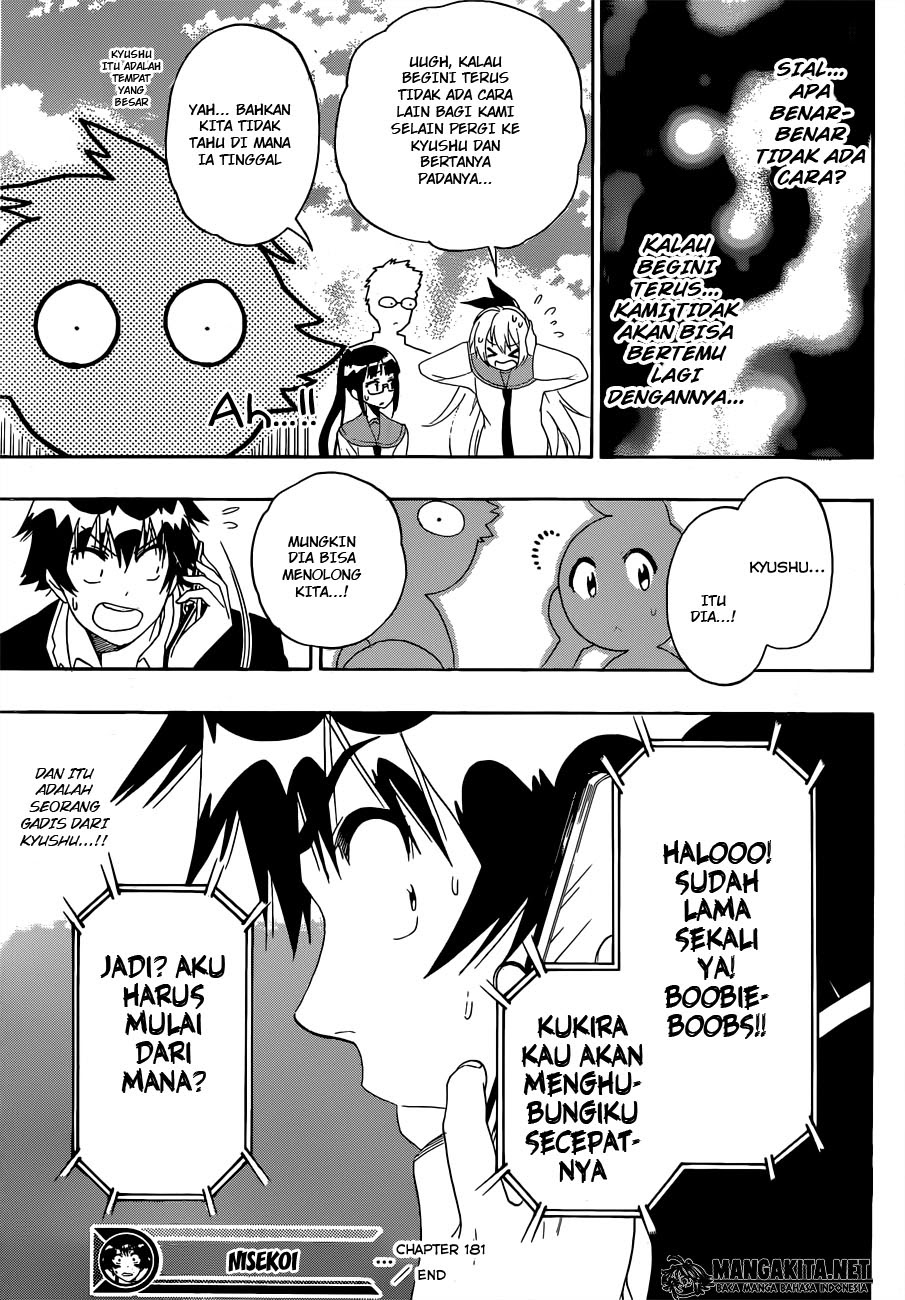 Nisekoi Chapter 181 Gambar 17